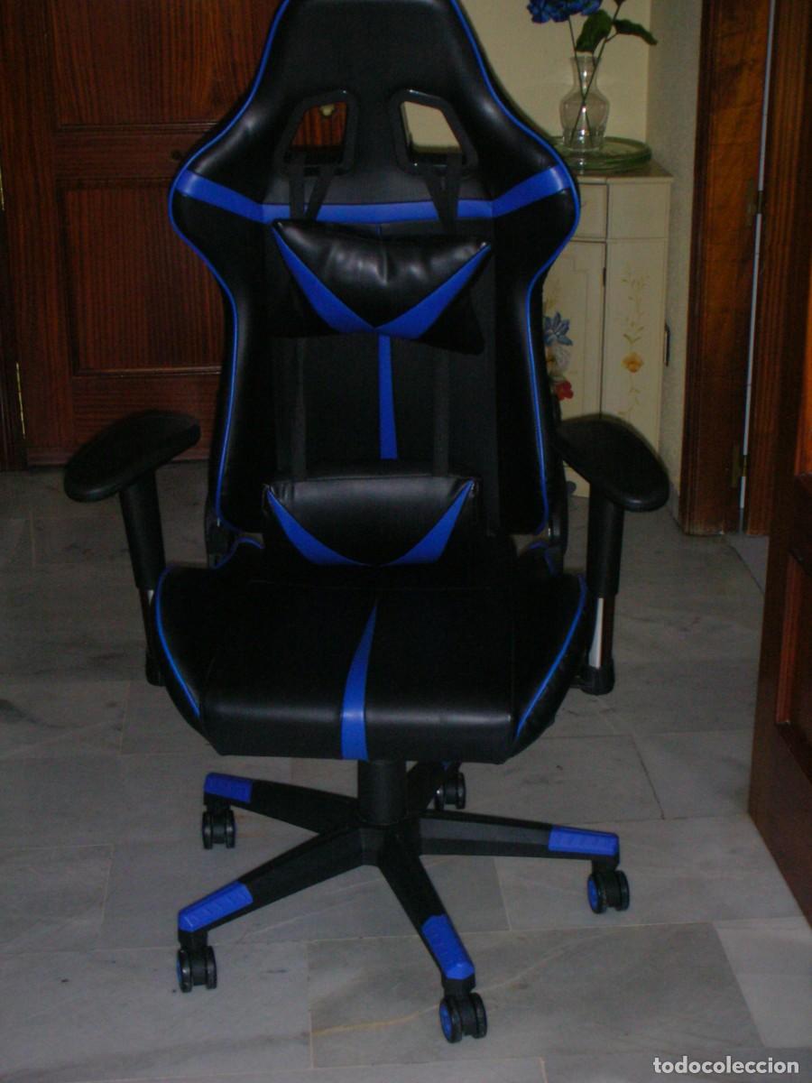 Juguetes antiguos y juegos de colecci&oacute;n: SILLA GAMER NEGRA Y AZUL