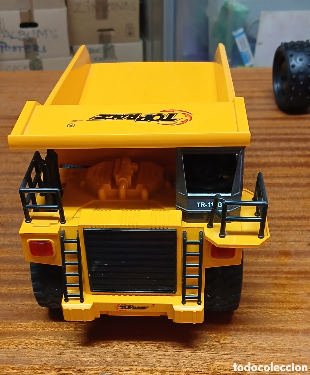 Juguetes antiguos y juegos de colecci&oacute;n: Cami&oacute;n volquete a control remoto Top Race de 6 canales TR-112G, aleaci&oacute;n de metal y pl&aacute;stico.