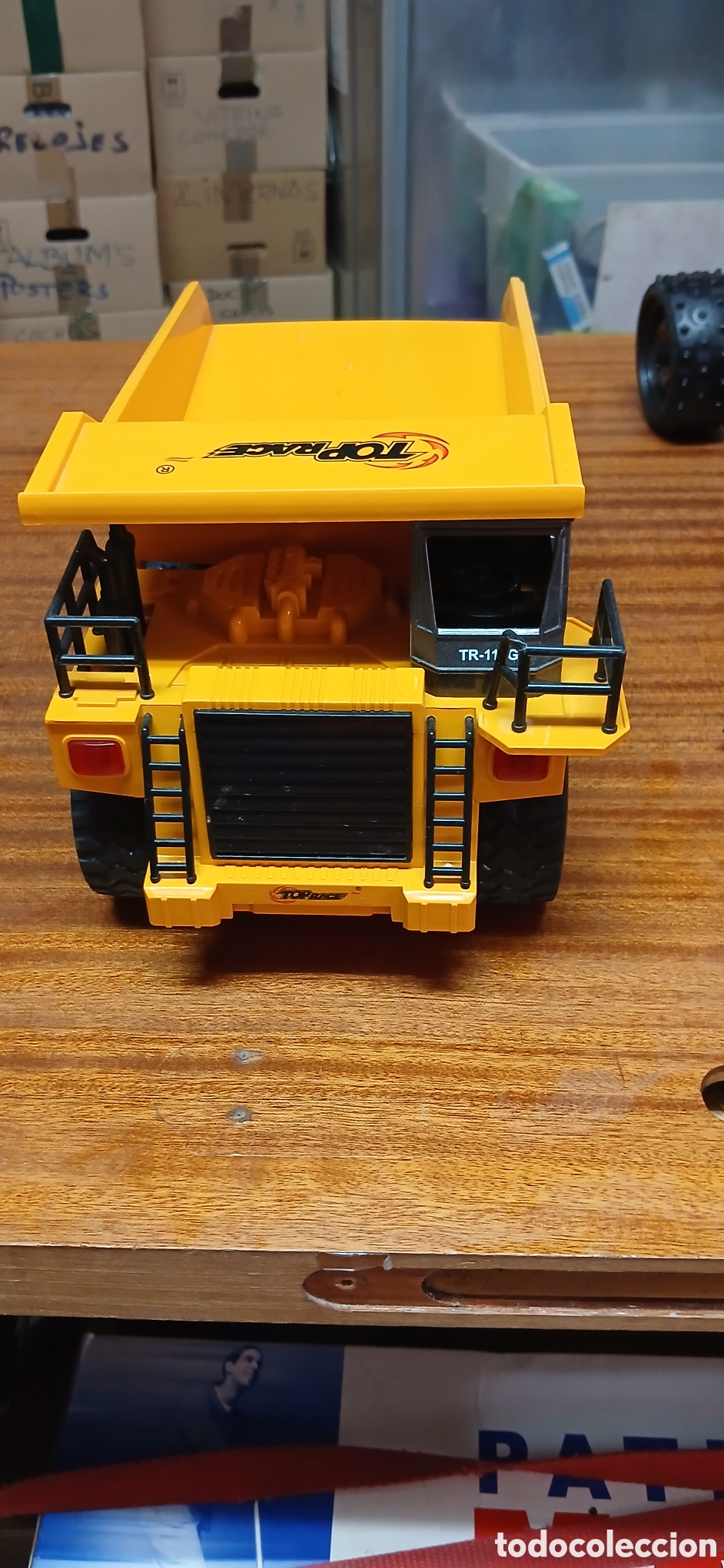 Juguetes antiguos y juegos de colecci&oacute;n: Cami&oacute;n volquete a control remoto Top Race de 6 canales TR-112G, aleaci&oacute;n de metal y pl&aacute;stico.