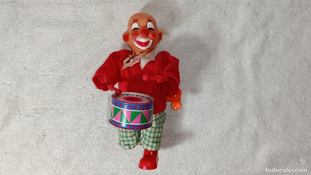 Juguetes antiguos y juegos de colecci&oacute;n: ANTIGUO JUGUETE A CUERDA PAYASO TOCANDO EL TAMBOR FUNCIONANDO A&Ntilde;OS 70 - 80