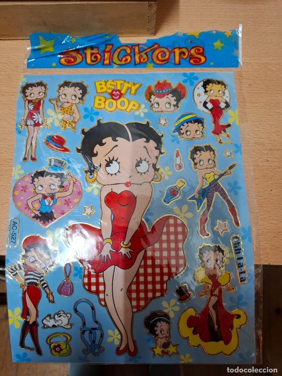 Juguetes antiguos y juegos de colecci&oacute;n: STICKERS CON LA FIGURA DE BETTY BOOP - FUNDA DE PL&Aacute;STICO