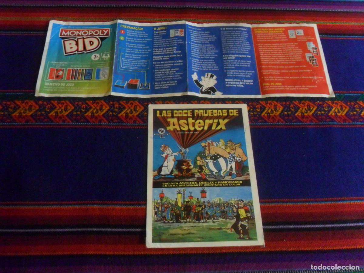 Juguetes antiguos y juegos de colecci&oacute;n: INSTRUCCIONES MONOPPOLY BID EN PORTUGU&Eacute;S. HASBRO 2021. REGALO GU&Iacute;A DE SALA LAS DOCE PRUEBAS ASTERIX.