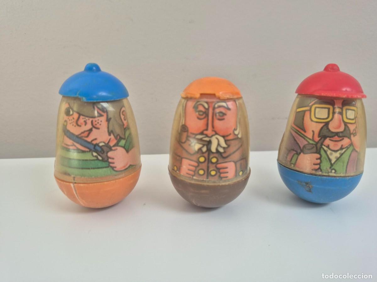 Juguetes antiguos y juegos de colecci&oacute;n: LOTE 3 WEEBLES WEEBLE ABUELO PADRE HIJO BREKAR BECAR MADE IN SPAIN