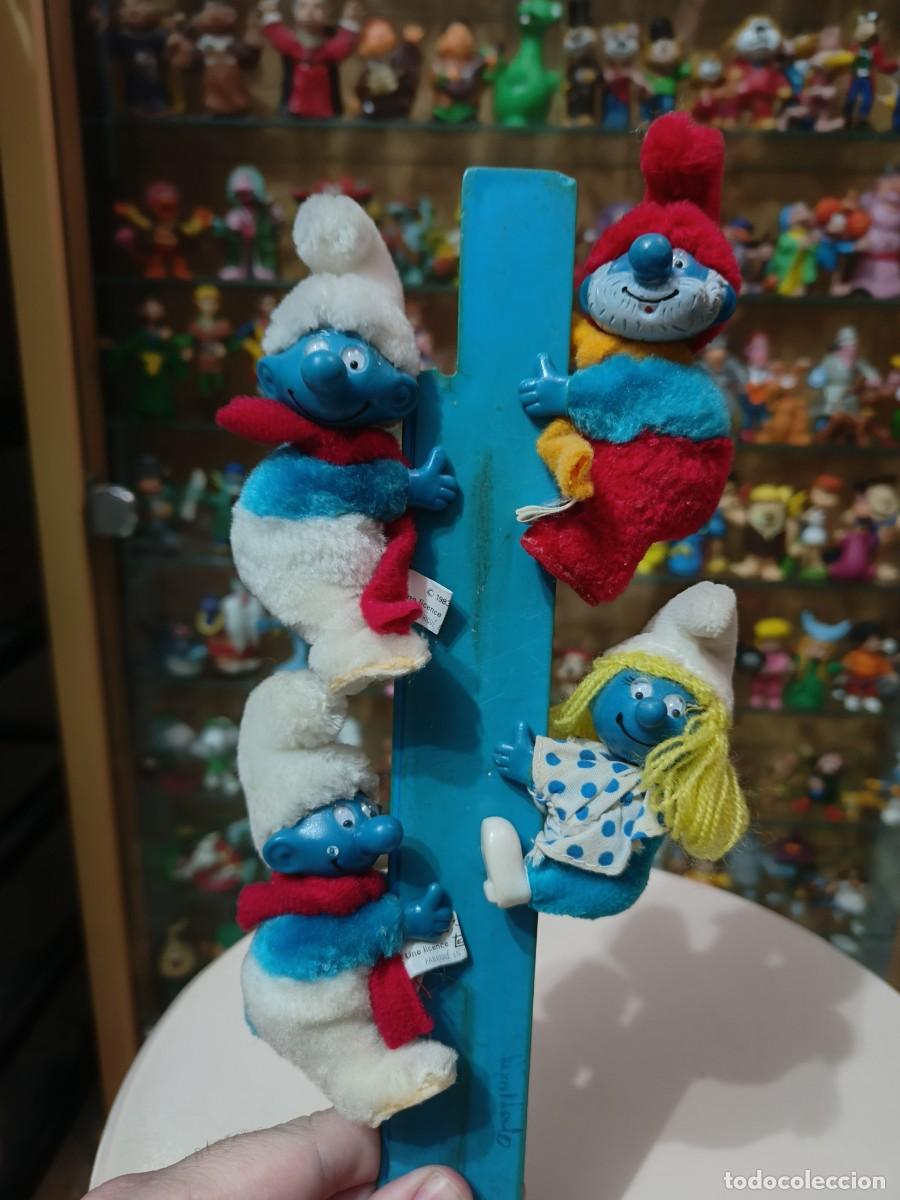 Juguetes antiguos y juegos de colecci&oacute;n: Ocasion coleccionistas ! Lote 4 piti pinzas Pitipinzas vintage a&ntilde;os 80 90 Pitufos