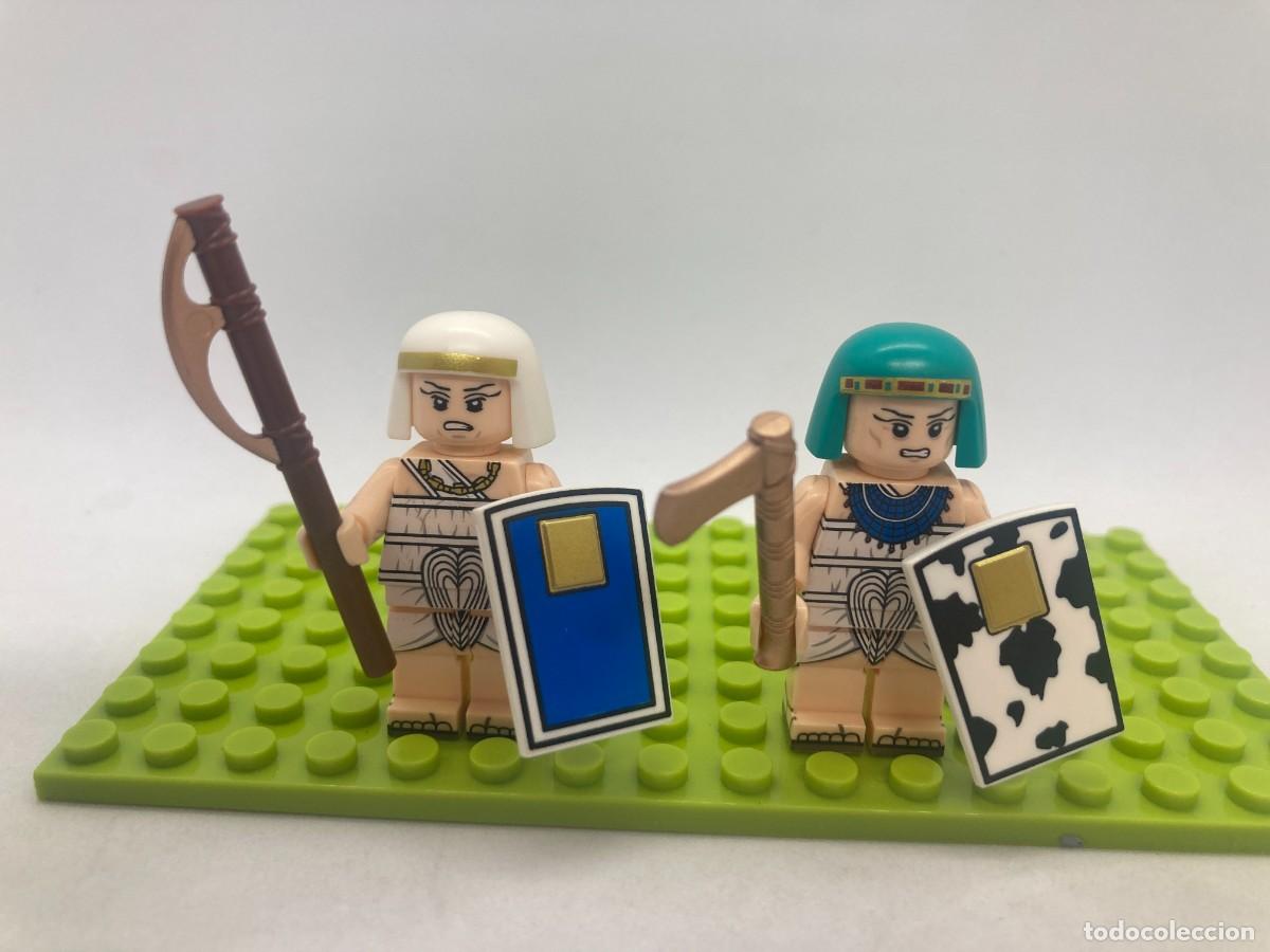 Juguetes antiguos y juegos de colecci&oacute;n: Minifiguras guerreros antiguo Egipto