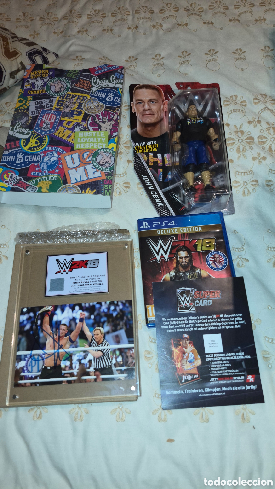 Juguetes antiguos y juegos de colecci&oacute;n: Edici&oacute;n exclusiva w2k18 coleccionistas 15 a&ntilde;os del debut de John Cena. Juego PS4 con aut&oacute;grafo origi