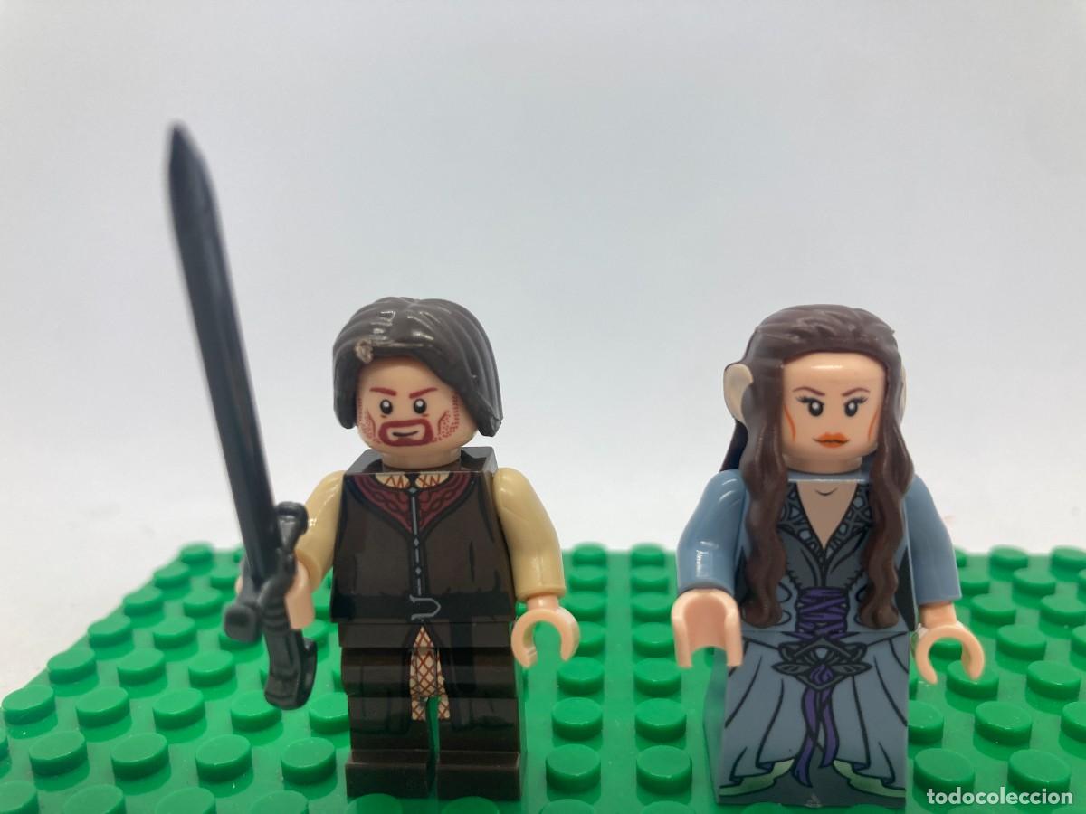 Juguetes antiguos y juegos de colecci&oacute;n: Minifiguras El se&ntilde;or de los anillos Aragorn y Arwen