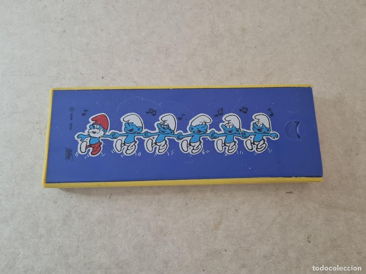 Juguetes antiguos y juegos de colecci&oacute;n: Estuche de los pitufos realizado en pl&aacute;stico Peyo de Safta made in spain