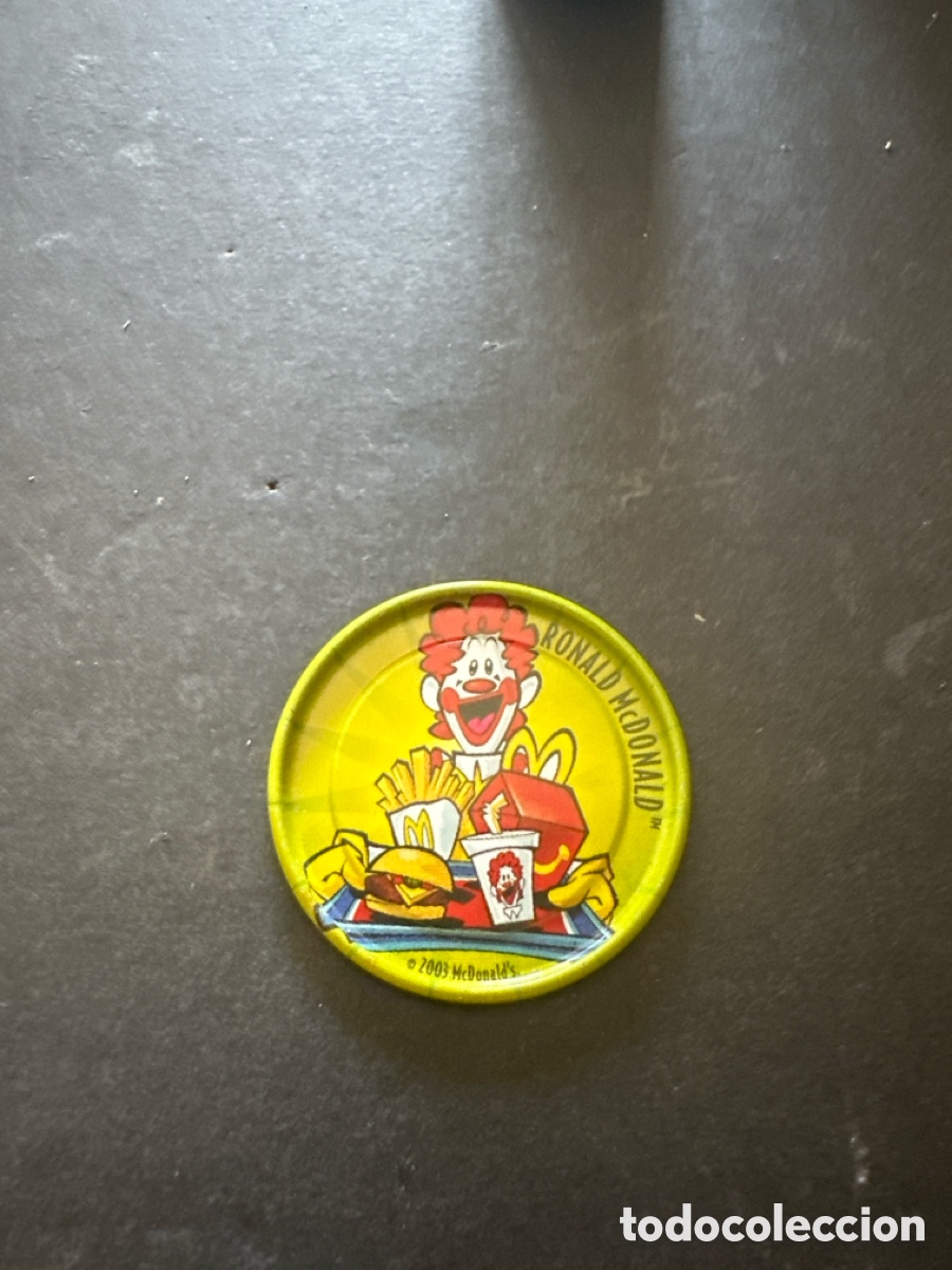 Juguetes antiguos y juegos de colecci&oacute;n: Tazo de metal de Ronald McDonald n&uacute;mero 25