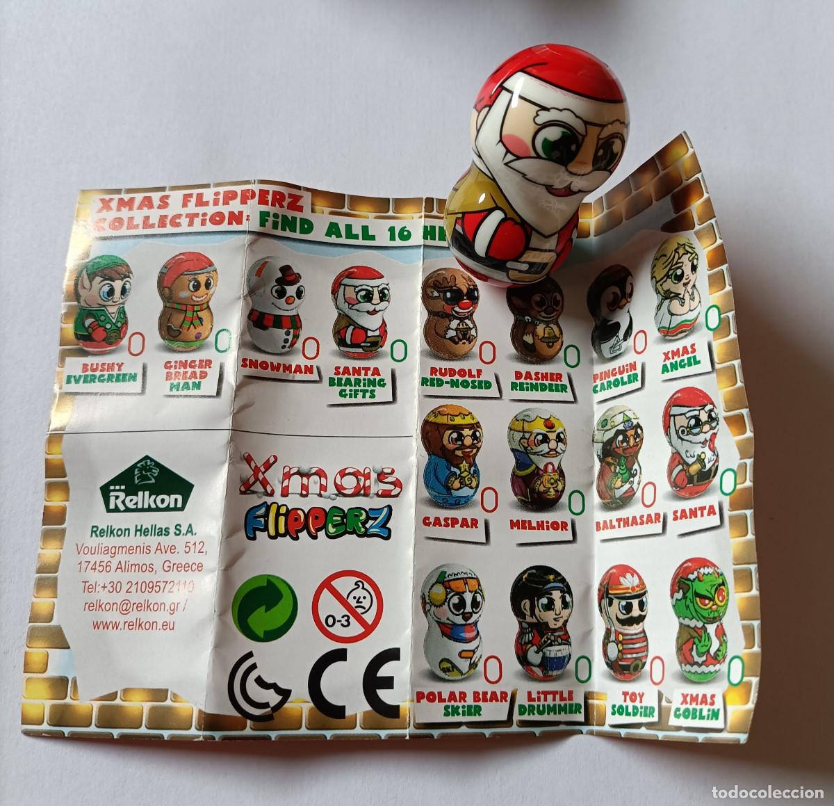 Juguetes antiguos y juegos de colecci&oacute;n: papa noel santa claus figura mu&ntilde;eco navidad figurita tentetieso tente tieso flipperz xmas navide&ntilde;o