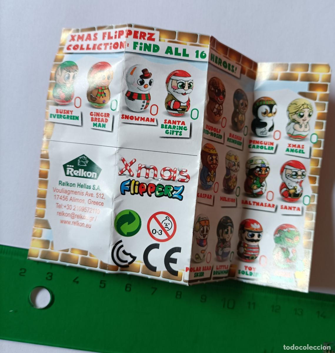 Juguetes antiguos y juegos de colecci&oacute;n: papa noel santa claus checklist check navidad desplegable folleto tente tieso flipperz xmas navide&ntilde;o