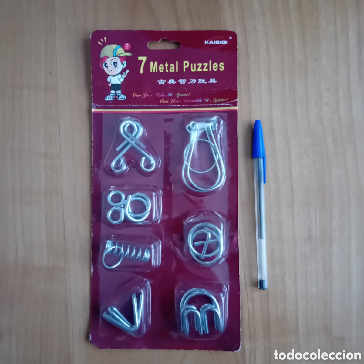 Juguetes antiguos y juegos de colecci&oacute;n: BLISTER SIN ABRIR 7 JUEGOS PUZZLES MET&Aacute;LICOS