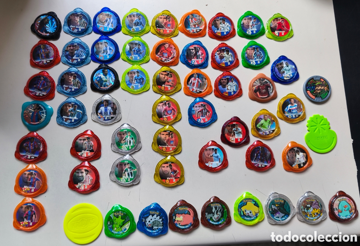 Juguetes antiguos y juegos de colecci&oacute;n: LOTE 55 TAZOS VARIADOS PANINI