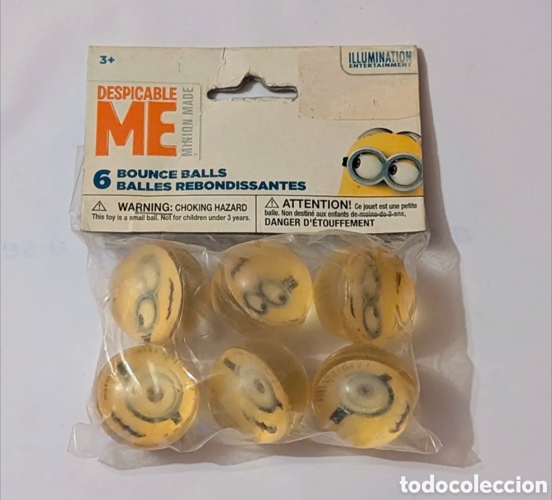 Juguetes antiguos y juegos de colecci&oacute;n: Juego de Pelotas saltarinas sin abrir. Minions. GRU Mi Villano Favorito