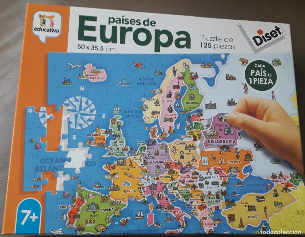 Juguetes antiguos y juegos de colecci&oacute;n: Puzzle Europa 125 piezas. Diset. 7+