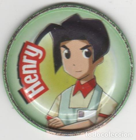 Juguetes antiguos y juegos de colecci&oacute;n: COLECCI&Oacute;N TAZOS MAGIC BOX INT. MEDABOTS METAL RAPPERS TAZO MET&Aacute;LICO CAPS POGS N&Uacute;MERO 180 HENRY ANIME