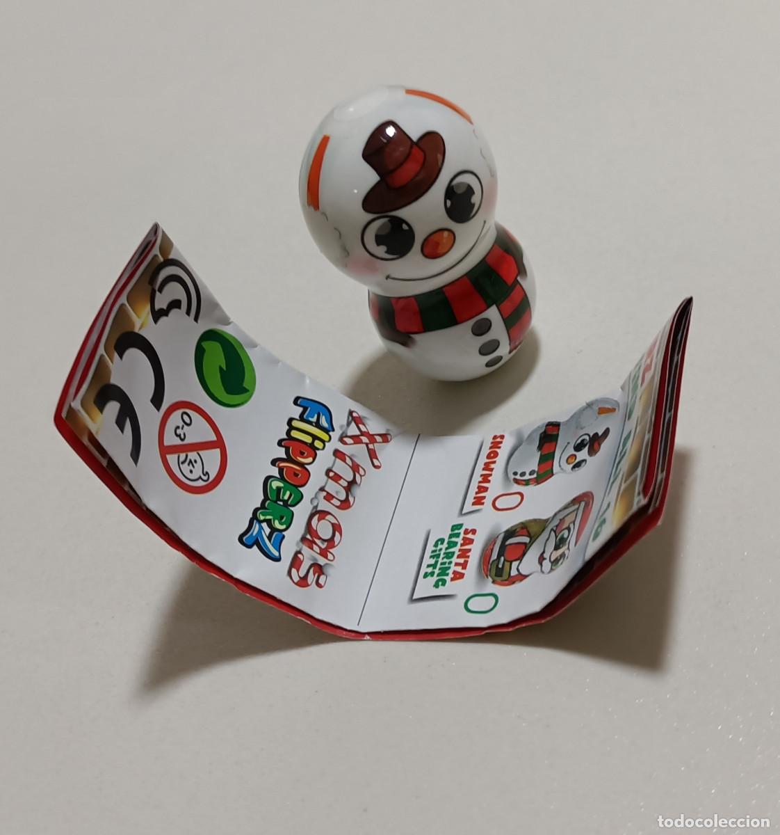 Juguetes antiguos y juegos de colecci&oacute;n: mu&ntilde;eco nieve snowman checklist check navidad desplegable folleto tente tieso flipperz xmas navide&ntilde;o