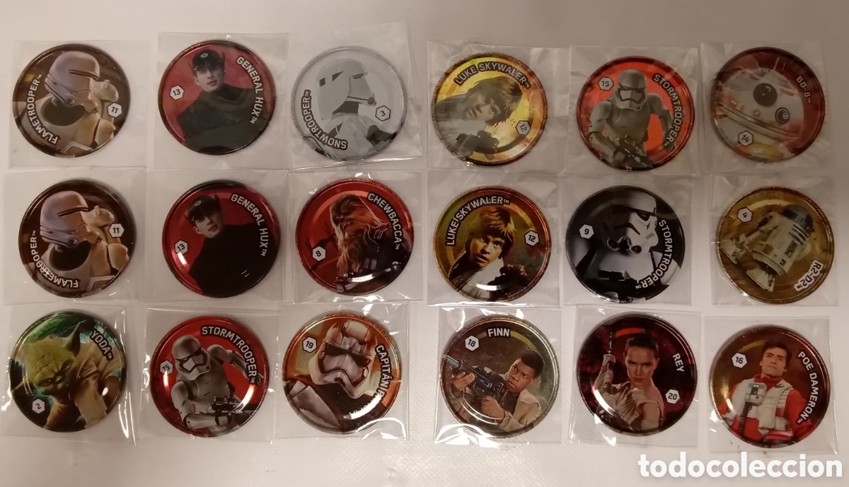 Altes Spielzeug und Spiele: Lote 15 tazos metal star wars