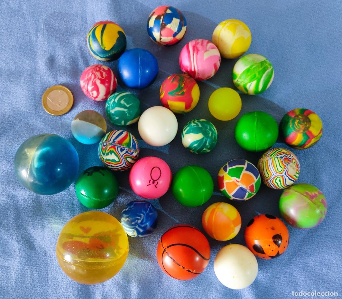 Juguetes antiguos y juegos de colecci&oacute;n: LOTE DE PELOTAS SALTARINAS DE KIOSKO