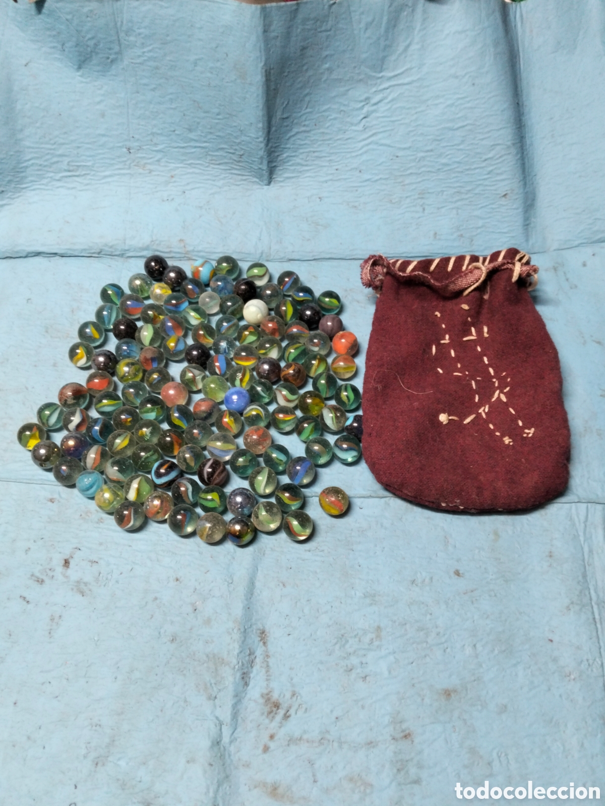 Juguetes antiguos y juegos de colecci&oacute;n: ANTIGUA TALEGA Y CANICAS