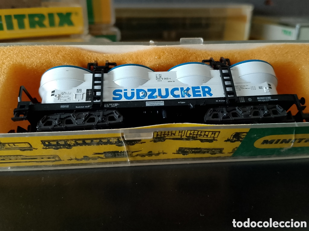 Juguetes antiguos y juegos de colecci&oacute;n: vag&oacute;n de mercanc&iacute;as en miniatura