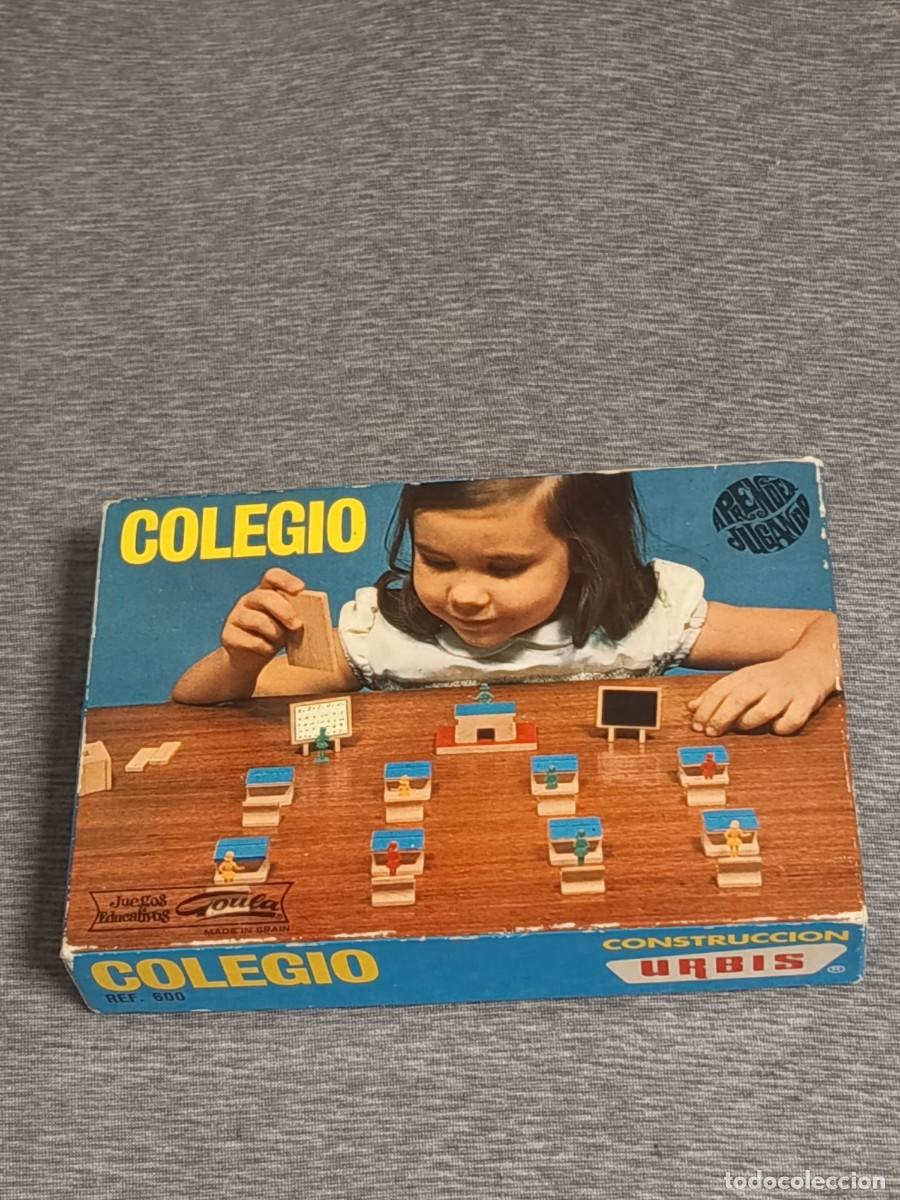 Juguetes antiguos y juegos de colecci&oacute;n: URBIS CONSTRUCCI&Oacute;N GOULA REF.600 COLEGIO MADE IN SPAIN A&Ntilde;OS 60-70 COMPLETO
