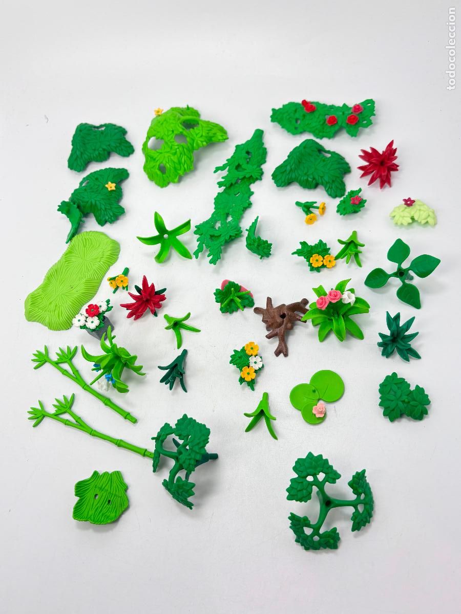 Jouets Anciens et Jeux de collection: Playmobil lote planta hoja decoraci&oacute;n escenario