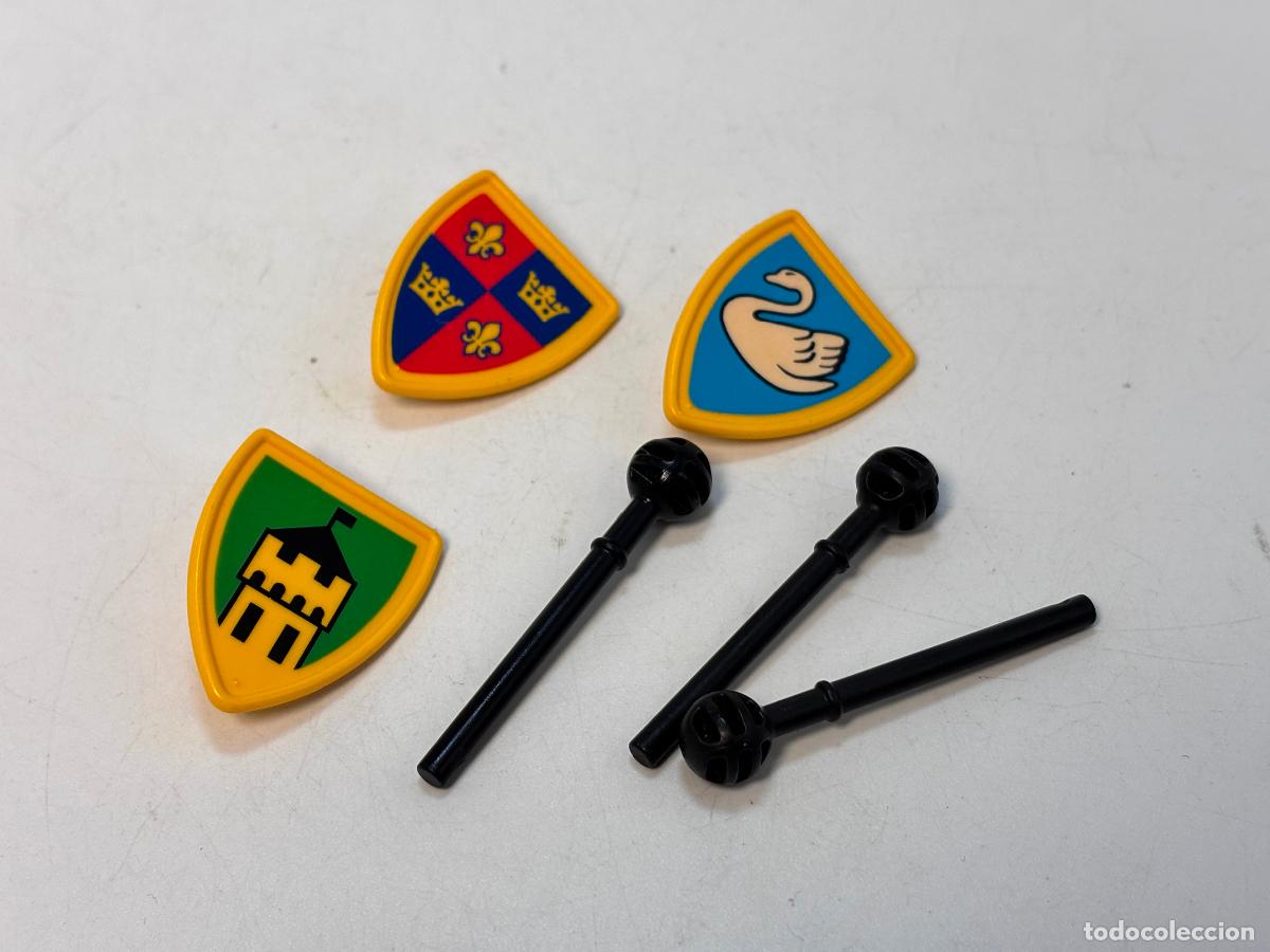 Jouets Anciens et Jeux de collection: Playmobil 3652 lote soporte y bandera tienda torneo medieval