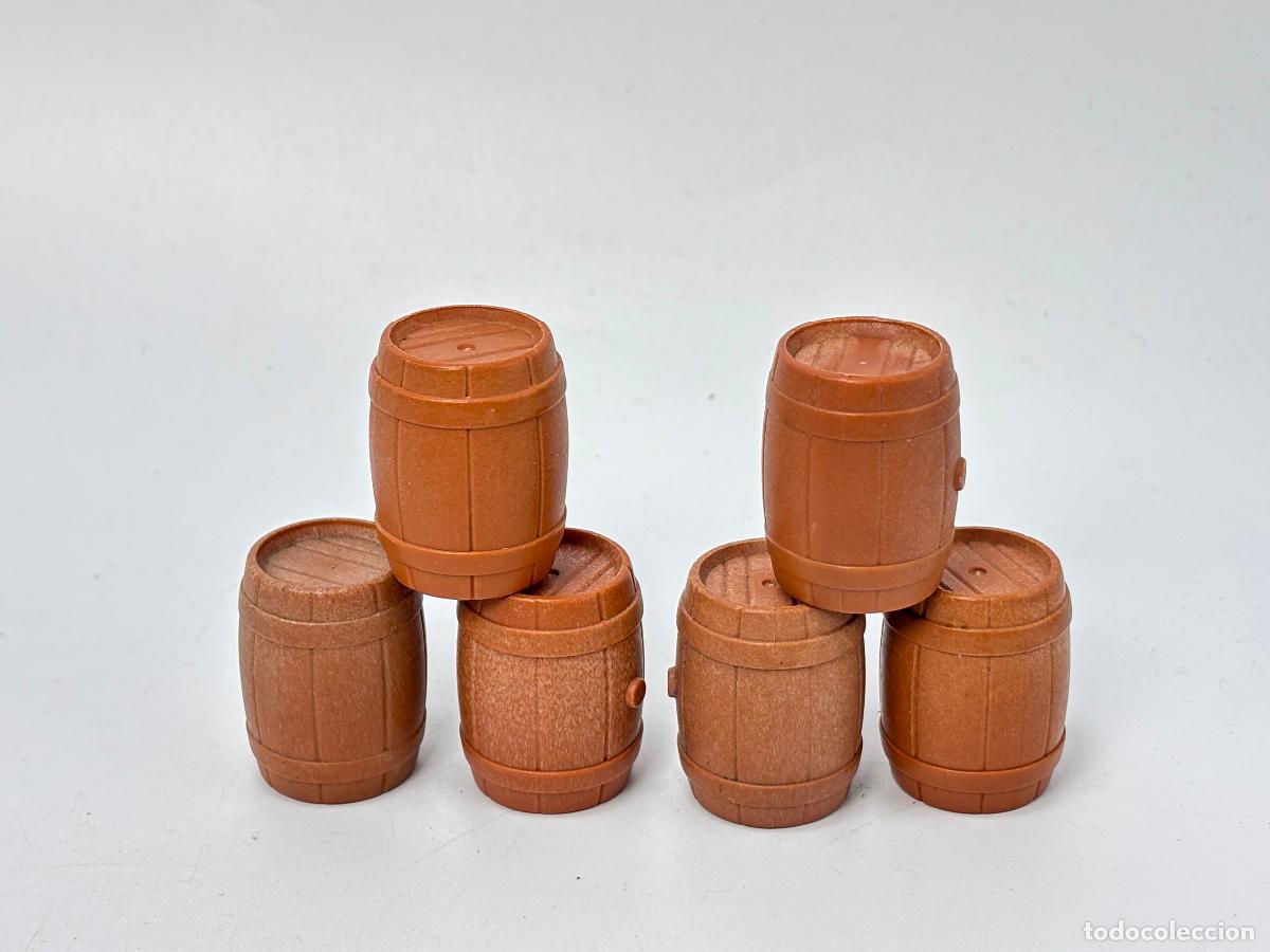 Giocattoli antichi e Giochi di collezione: Playmobil lote barril oeste marr&oacute;n
