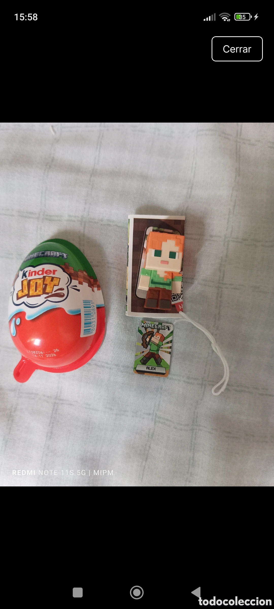 Juguetes antiguos y juegos de colecci&oacute;n: Figura Minecraft por kinder joy cv307 Nueva