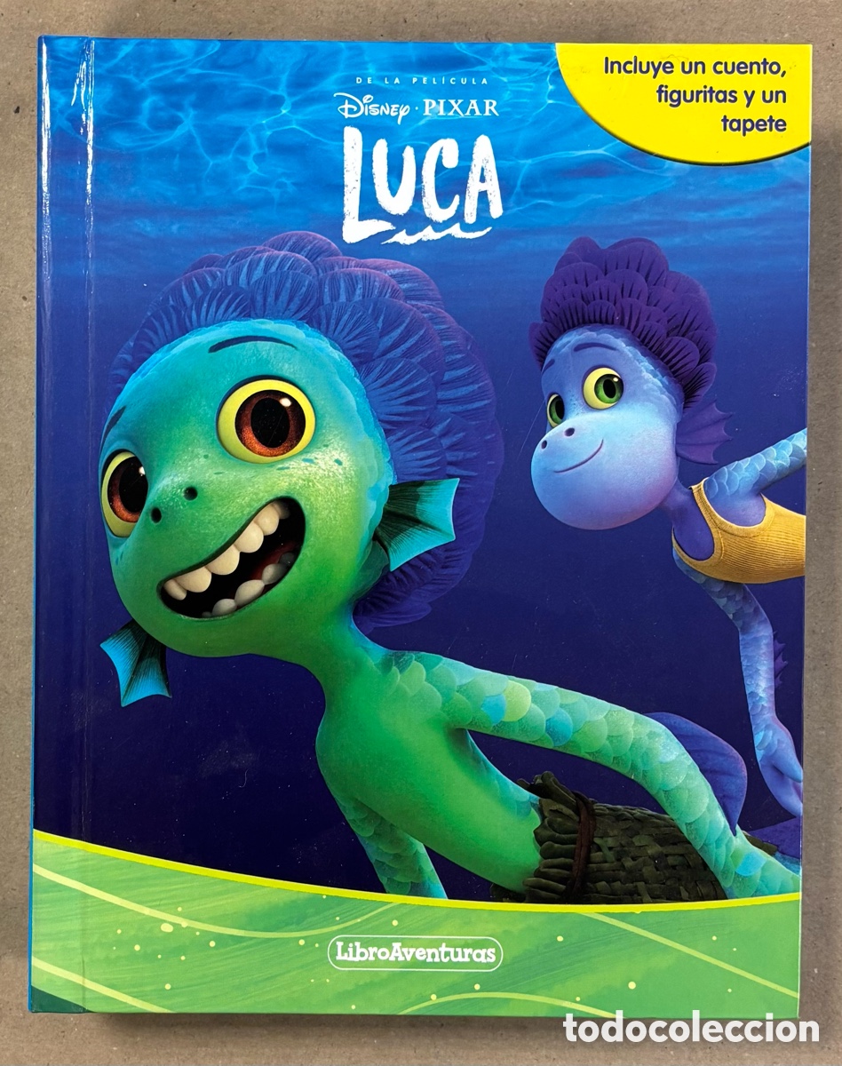 Juguetes antiguos y juegos de colecci&oacute;n: LUCA (DISNEY PIXAR). LIBRO AVENTURAS. INCLUYE UN CUENTO, 9 FIGURAS Y UN TAPETE.