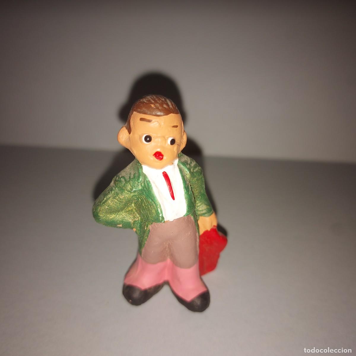 Juguetes antiguos y juegos de colecci&oacute;n: Figura mu&ntilde;eco barro terracota Alborox TORERO