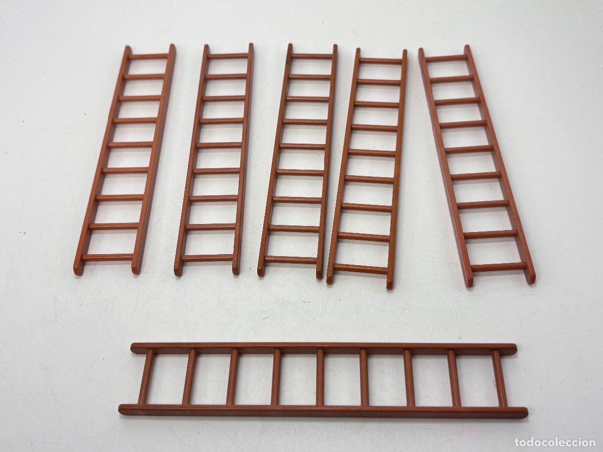 Juguetes antiguos y juegos de colecci&oacute;n: Playmobil lote escalera marr&oacute;n