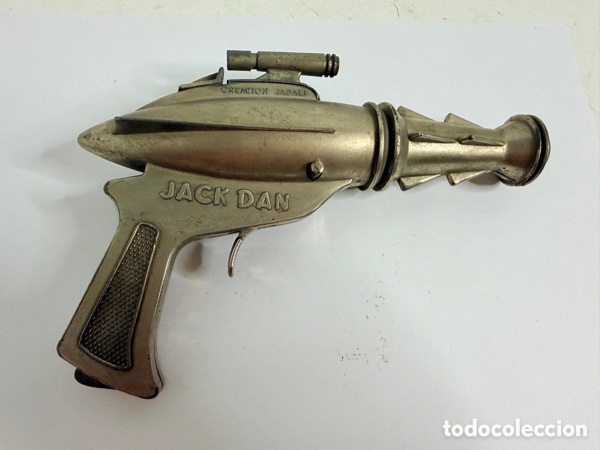 Juguetes antiguos y juegos de colecci&oacute;n: Jack Dan Space Gun Toy 1950s Metal Dan Dare Lone Star