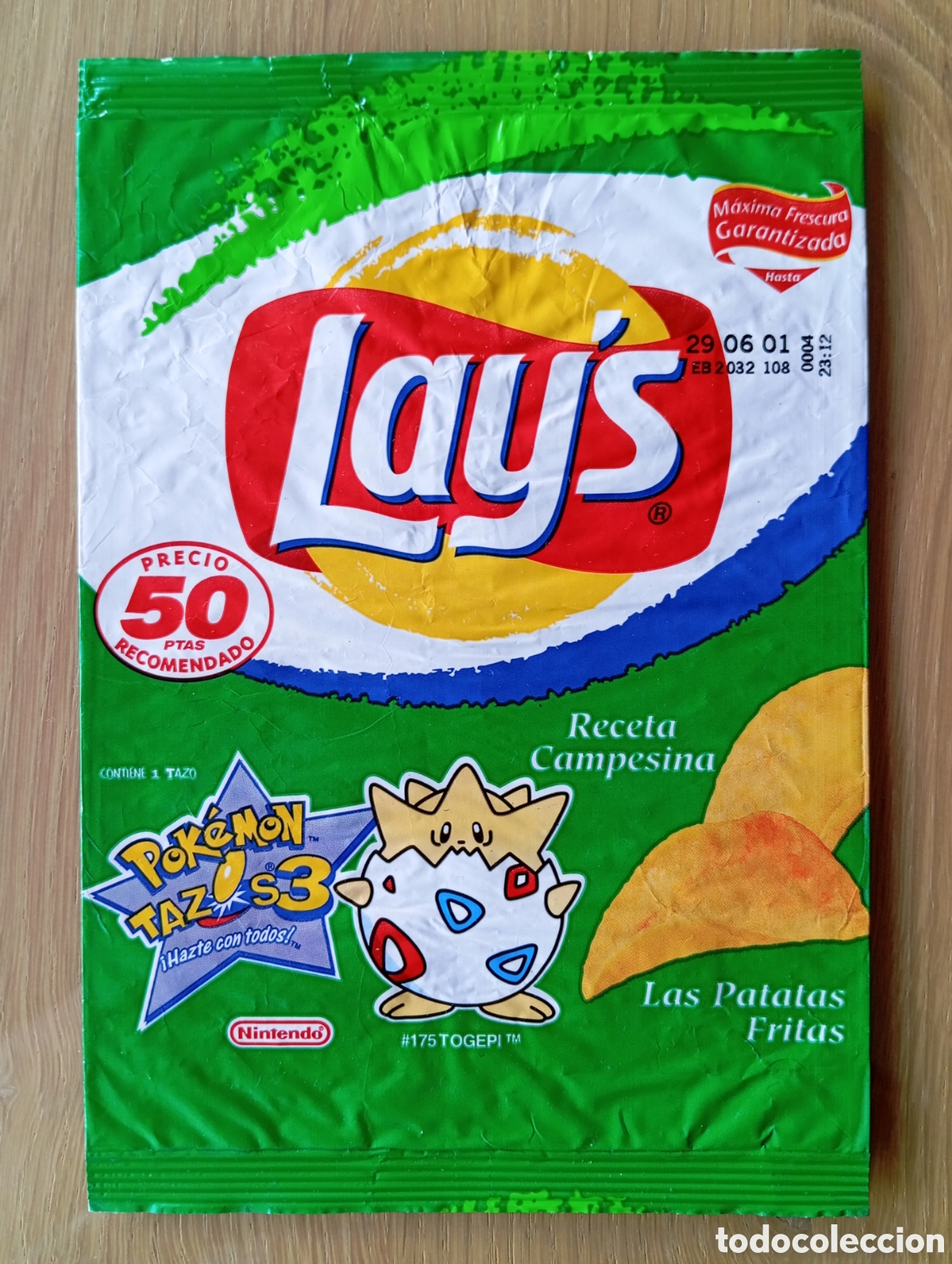 Juguetes antiguos y juegos de colecci&oacute;n: ENVASE POKEMON 3 LAYS LAY'S TOGEPI NINTENDO TAZOS A&Ntilde;O 2000 NO MATUTANO PHOSKITOS