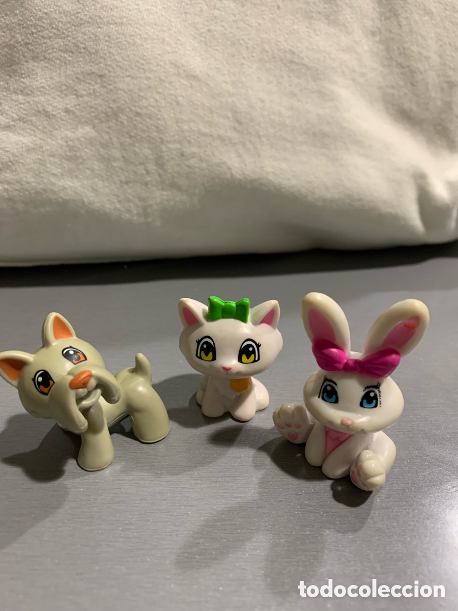 Juguetes antiguos y juegos de colecci&oacute;n: Lote de Famosa Mascotas Pinypon Gato, Perro Schnauzer y Conejita)