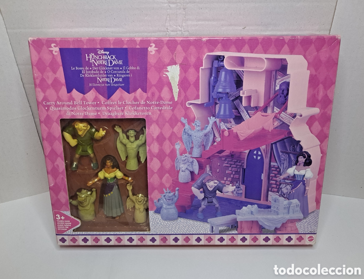 Juguetes antiguos y juegos de colecci&oacute;n: JOROBADO NOTRE DAME. MINI CONJUNTO. NUEVO. MATTEL. TORRE CAMPANARIO. QUASIMODO, ESMERALDA. DISNEY.