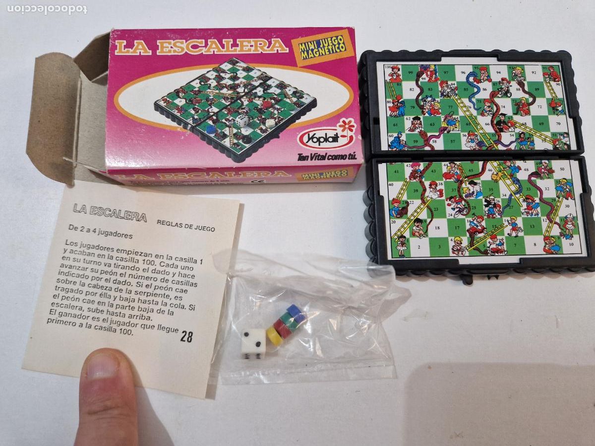 Juguetes antiguos y juegos de colecci&oacute;n: antiguo Juego mini yoplait a&ntilde;os 90 la escalera egb juguete magnetico fichas tablero obsequio yogurt