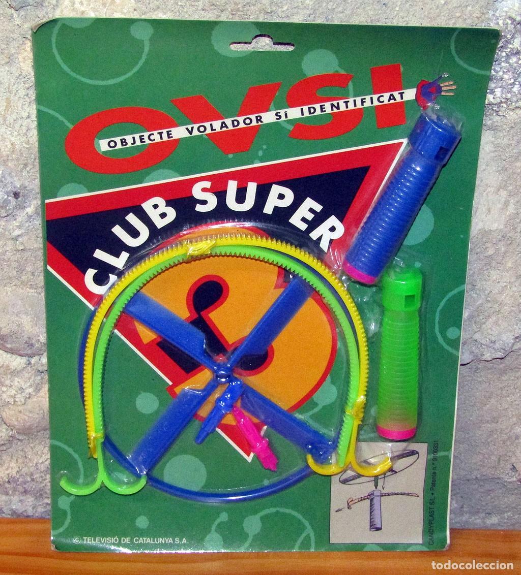Juguetes antiguos y juegos de colecci&oacute;n: ANTIGUO BLISTER OVSI DEL CLUB SUPER 3, DE TV3 - NUEVO - OBJECTE VOLADOR SI IDENTIFICAT