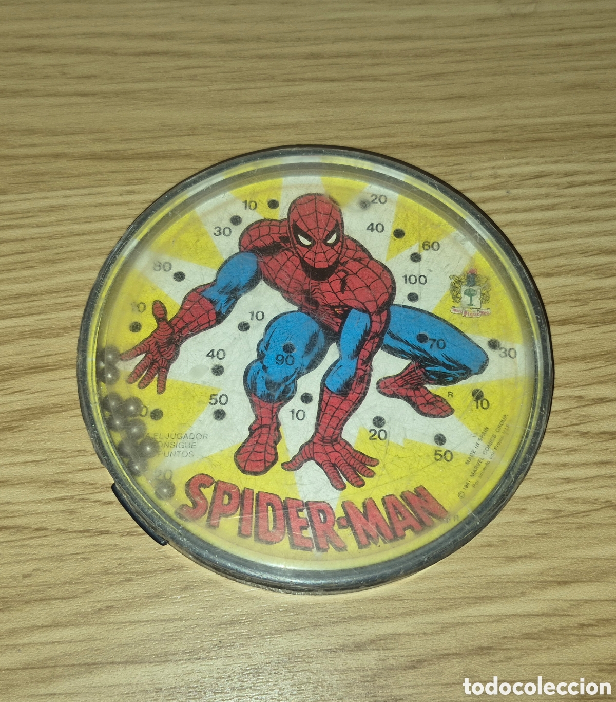 Juguetes antiguos y juegos de colecci&oacute;n: Antiguo juego de bolas de Spiderman. 1981