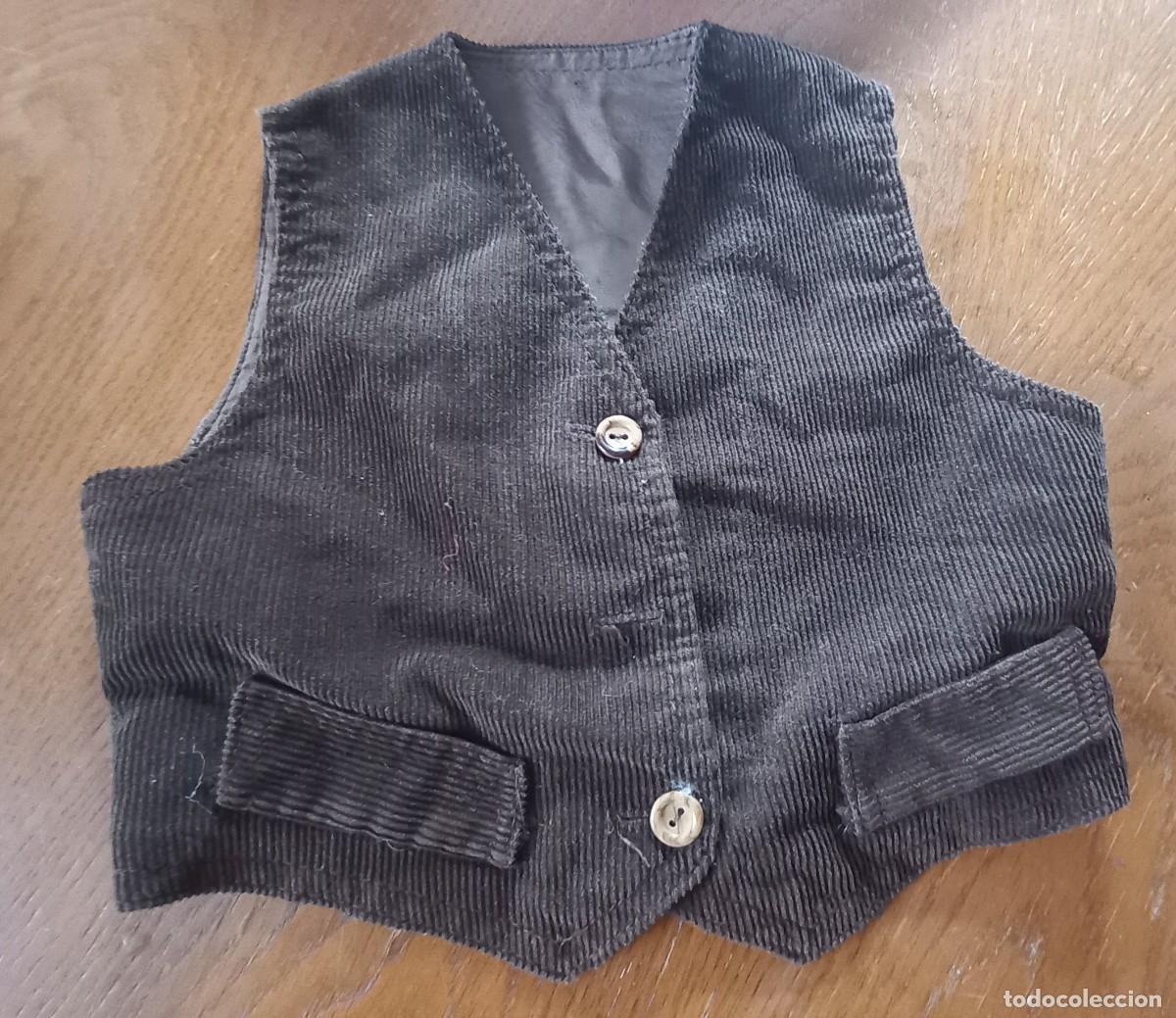 Juguetes antiguos y juegos de colecci&oacute;n: CHALECO PARA MU&Ntilde;ECO. A&Ntilde;OS 70 algod&oacute;n. Pana