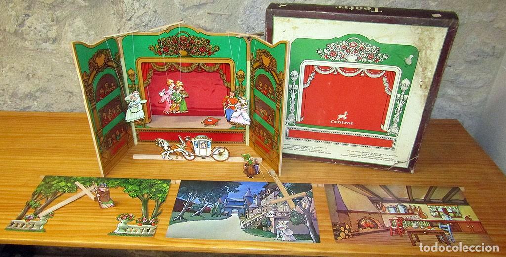 Juguetes antiguos y juegos de colecci&oacute;n: ANTIGUO TEATRO COMEDIA DE CABIROL - OBRA CENICIENTA - MADERA - EN SU CAJA