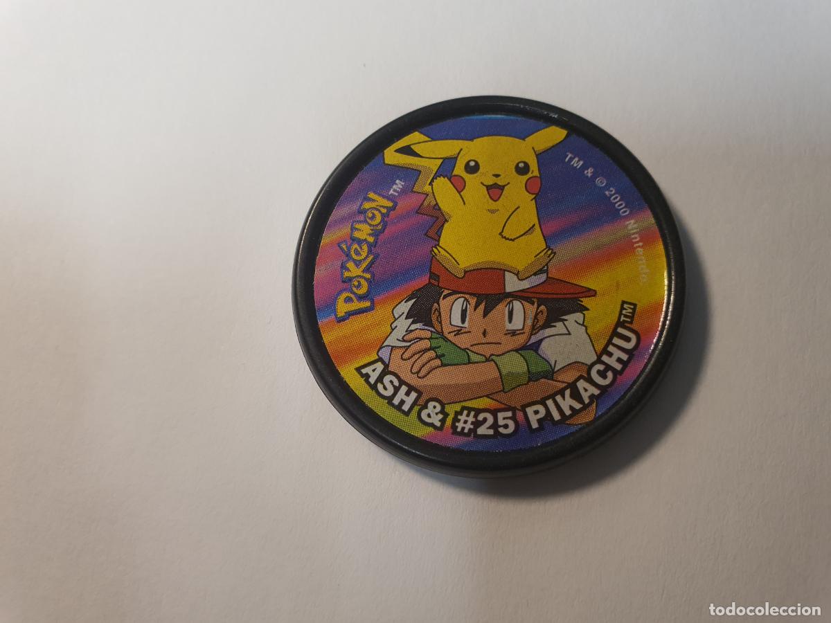 Juguetes antiguos y juegos de colecci&oacute;n: TAZO POKEMON -- A&Ntilde;O 2000 -- POKEMON MASTER TAZO - ESPA&Ntilde;A - ASH & PIKACHU