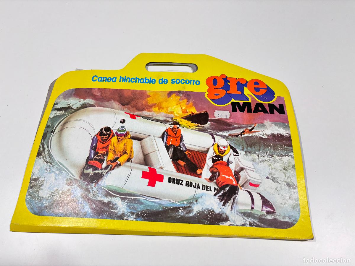 Juguetes antiguos y juegos de colecci&oacute;n: Gre Man canoa inchable de socorro
