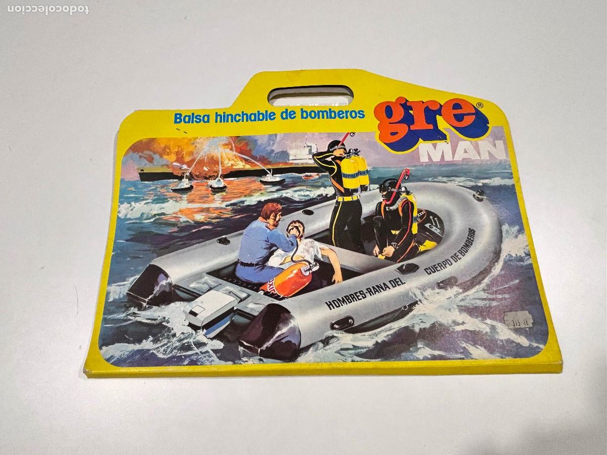 Juguetes antiguos y juegos de colecci&oacute;n: Gre Man boys canoa inchable balsa militar