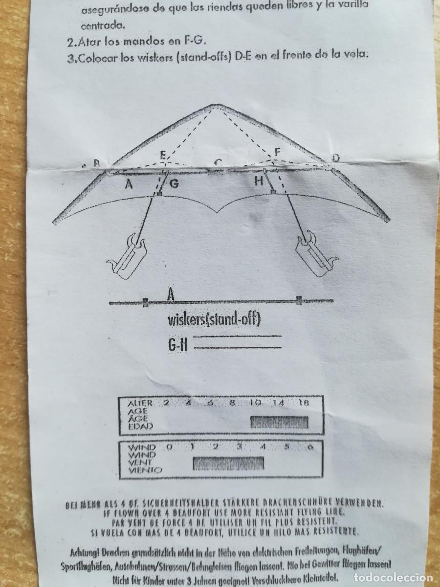Juguetes antiguos y juegos de colecci&oacute;n: Cometa tipo Ala Delta Spanair - Foto 12