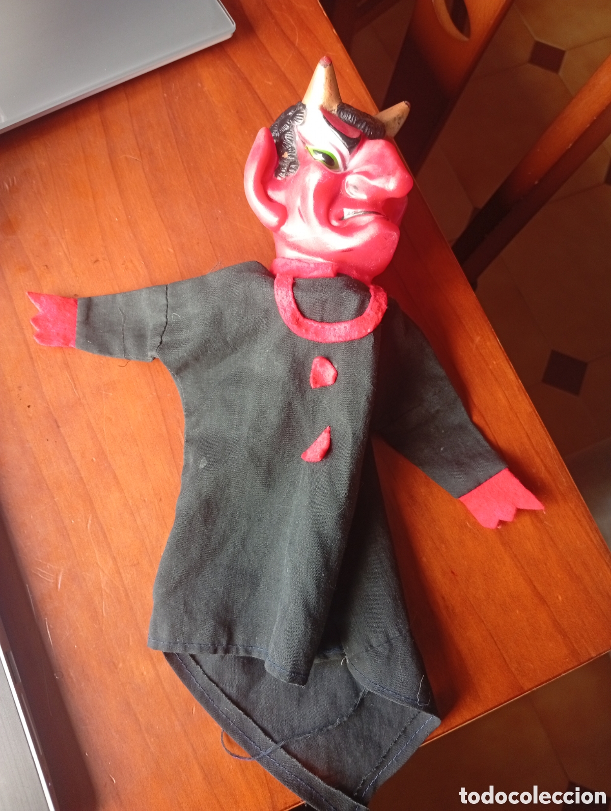 Juguetes antiguos y juegos de colecci&oacute;n: MU&Ntilde;ECO MARIONETA TITERE DEMONIO DIABLO FAMOSA VINTAGE
