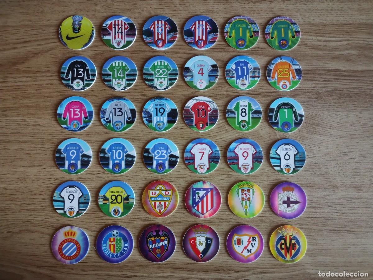 Juguetes antiguos y juegos de colecci&oacute;n: Tazos de f&uacute;tbol (matuliga) a 20 c&eacute;ntimos cada uno