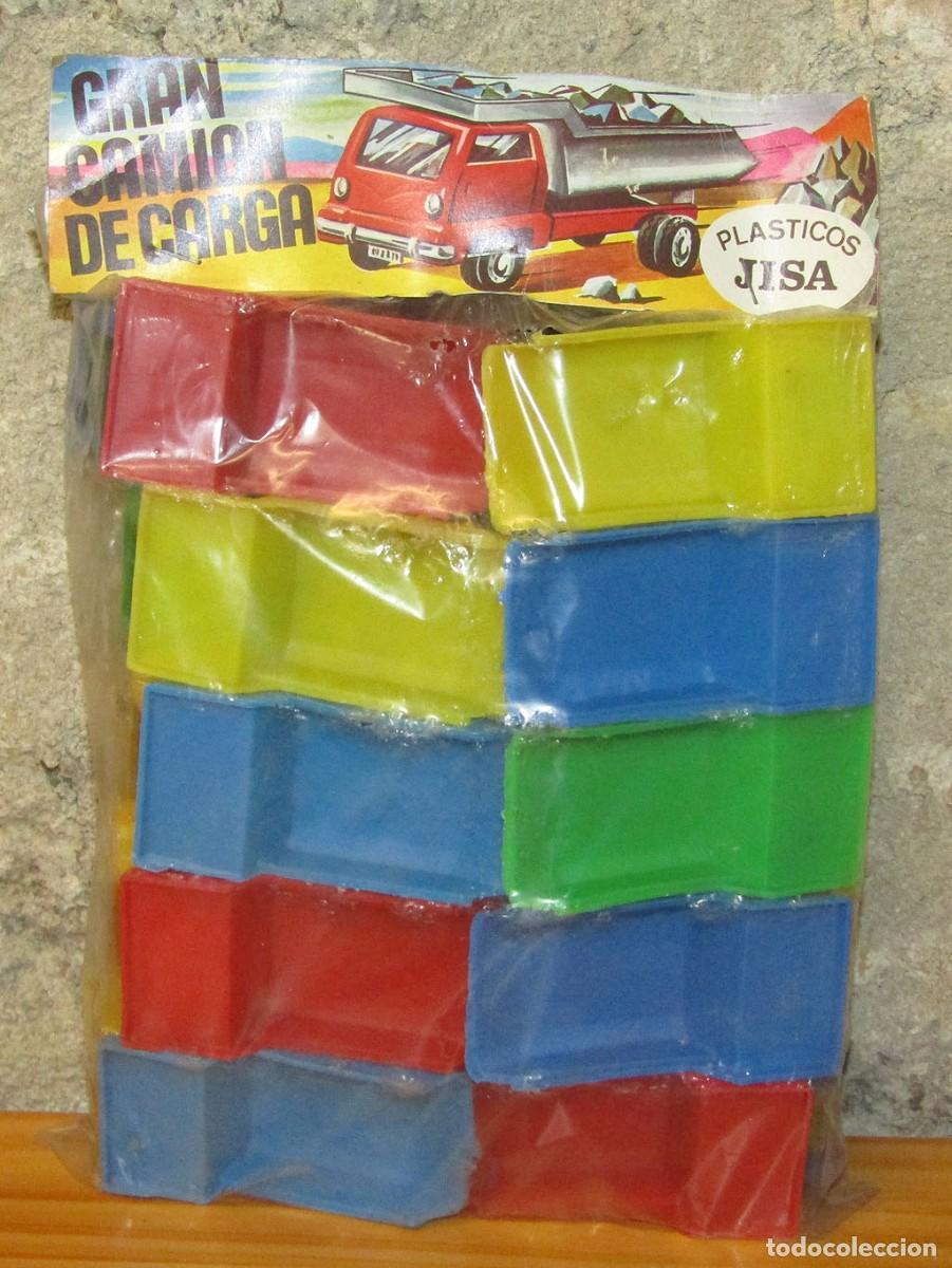 Juguetes antiguos y juegos de colecci&oacute;n: ANTIGUO BLISTER O BOLSA CON 10 GRAN CAMION DE CARGA DE PLASTICOS JISA - NUEVOS A ESTRENAR