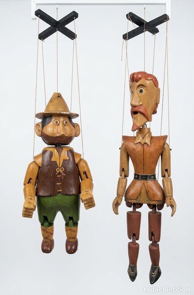 Juguetes antiguos y juegos de colecci&oacute;n: Marionetas de Madera Don Quijote